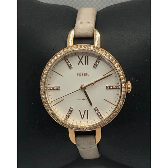 Fossil ES4402 Annette Three-Hand Blush Leather Watch - Picture 3 of 7